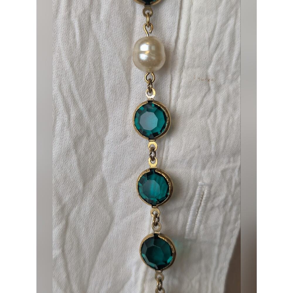 Stunning!!! Chanel Gold-Plated Vintage 1981 Gripoix & Faux Pearl Necklace - Picture 3 of 14